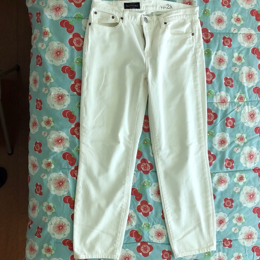 J. Crew cropped Reid jeans in chalk size 28 - Picture 4 of 7